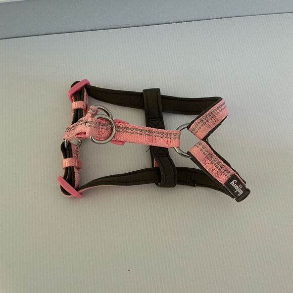 Blueberry Pet Pink and Black Dog Harness with reflective stripe - Picture 4 of 4